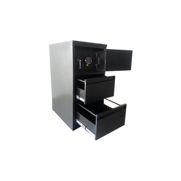 ARCHIVERO VERTICAL 1 CON CAJA FUERTE Y 2 GAVETAS DE ARCHIVO
